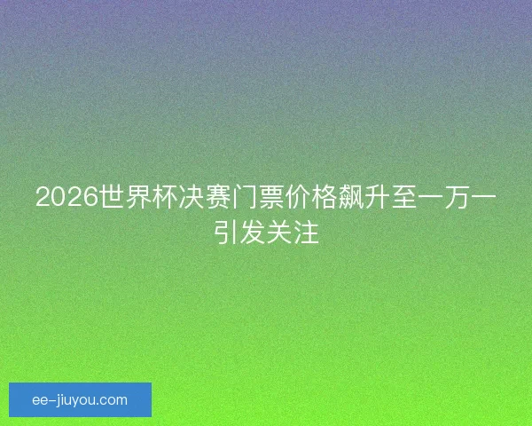 2026世界杯决赛门票价格飙升至一万一引发关注